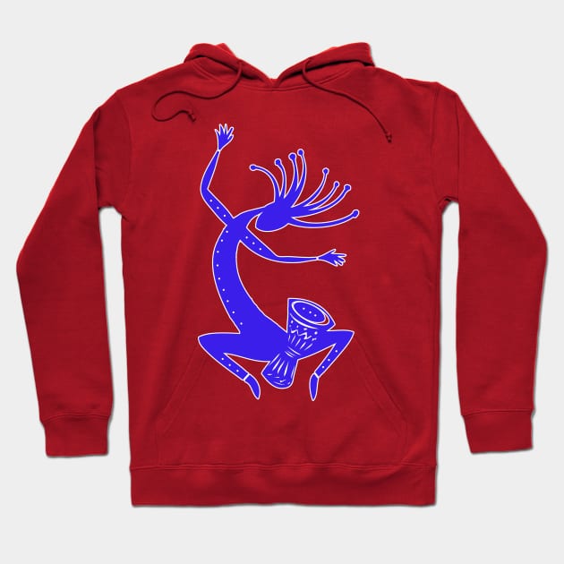 Kokopelli Drummer Hoodie by RockettGraph1cs